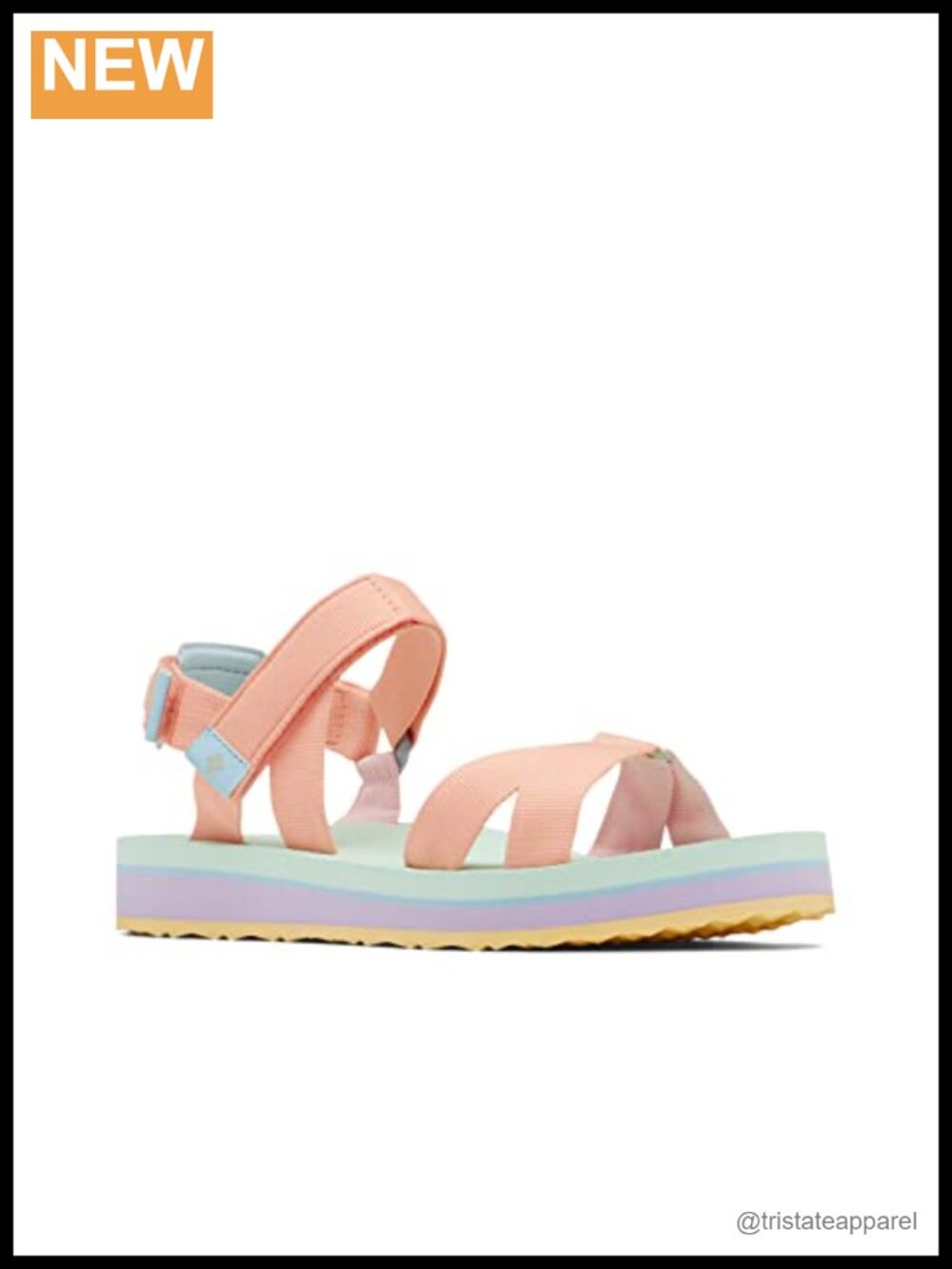 Textile Slingback Sport Sandal Adjustable Buckle EVA Platform
